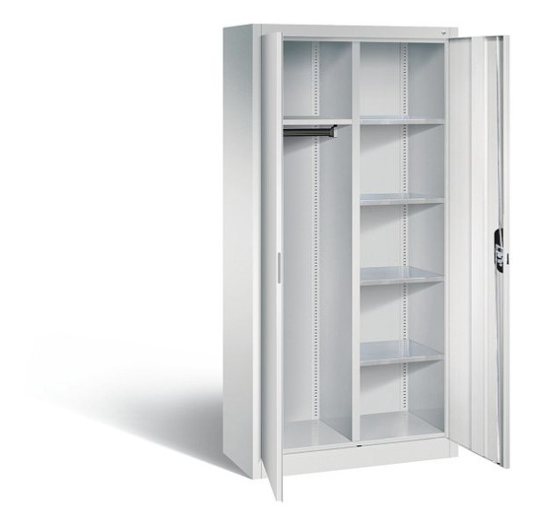 C+P Akten-/Garderobenschrank Acurado, H1950xB930xT400mm, Farbe: Lichtgrau, Muldengriff, 8920-312 S10157