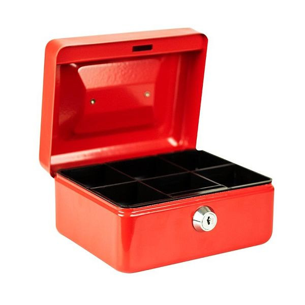 BURG-WÄCHTER Geldkassette Money 5015 red, 2 x Schlüssel, HxBxT (außen): 80 x 150 x 120mm, rot, 40040