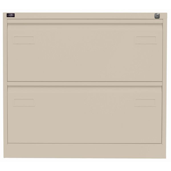 Bisley LIGHT Hängeregistraturschrank LIGHT, doppelbahnig, 2 HR-Schubladen, 643 sand, CDF2643