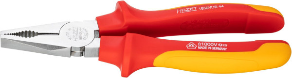 Hazet Kombi-Zange, schutzisoliert, Norm: IEC 60900:2018, DIN ISO 5746, Oberfläche: hochglanzverchromt, schutzisoliert, Länge: 200 mm, 1850VDE-44