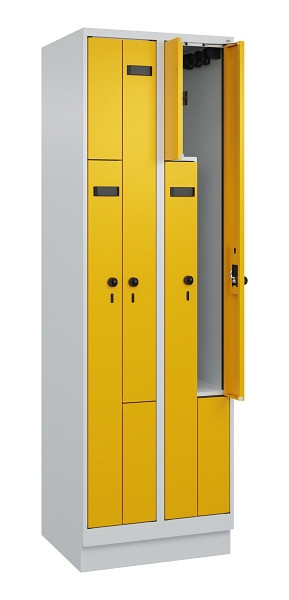 C+P Z-Spind Evolo PLUS, Sockel, 4 Fächer, 1950x600x500mm, 7035/1004, Drehriegel, 049023-204 S10000