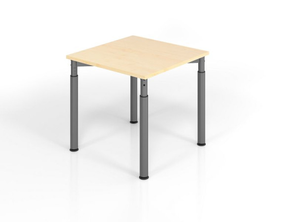 Hammerbacher Schreibtisch YS08, 80 x 80 cm, Platte: Ahorn, 25 mm dick, ABS-Dickkante, Rechteckform, Graphit, VYS08/3/G