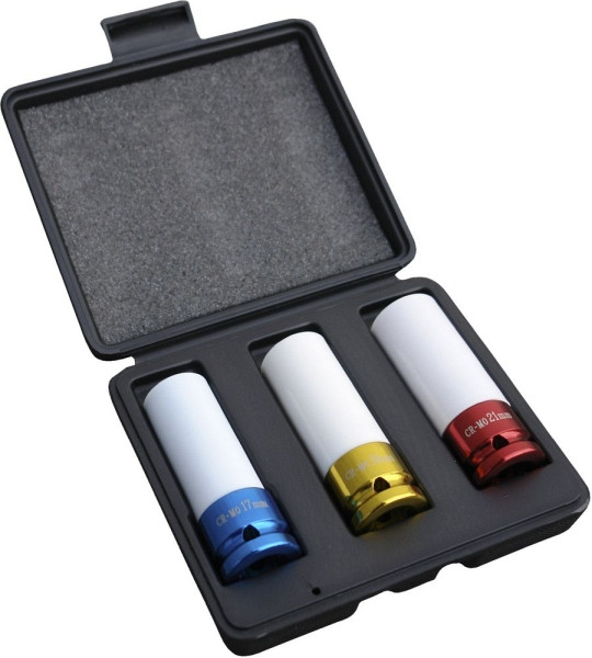 Güde Stecknüsse 3-teilig 1/2", Schlüsselweite: 17 / 19 / 21 mm, 75131, 4015671154514