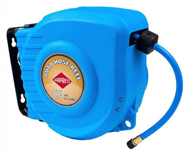 Airpress Druckluft Schlauchtrommel 9 m x 8 mm x 12 mm 1/4" PU 12 bar, 46576