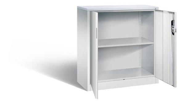 C+P Büroschrank Acurado, H1000xB930xT400mm, Farbe: Lichtgrau, Muldengriff, 2 OH, 9266-1200 S10313