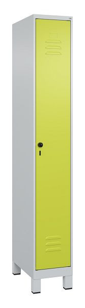 C+P Umkleidespind Classic PLUS, Füße, 1950x300x500mm, 7035/0024, Drehriegel, 080010-10 S10010