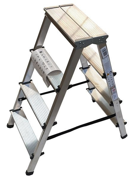 VaGo-Tools Leiter Trittleiter Klappleiter zweiseitige Haushaltsleiter 2x4 Stufen, AML-240_kv