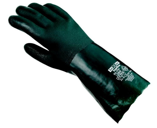 teXXor Chemikalienschutzhandschuhe "PVC GRÜN", Größe: 9, VE: 12 Paar, 2150-9