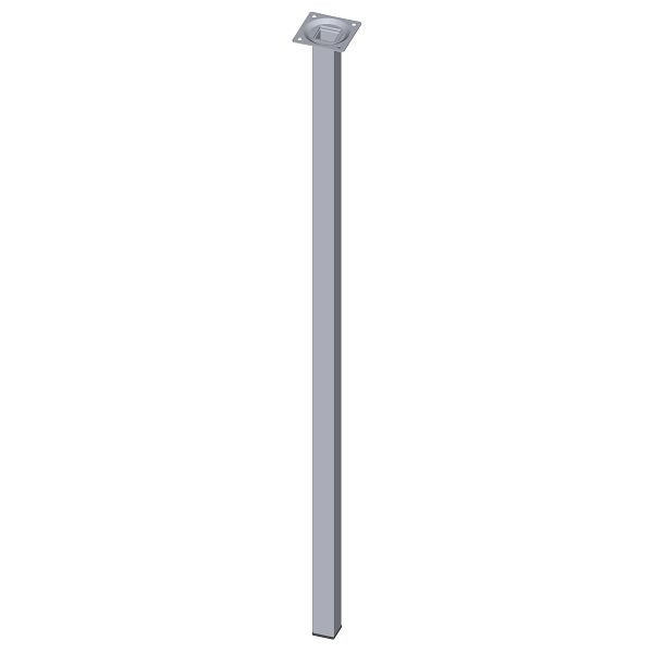 Element System STAHLROHRFUSS, LOSE, 25X25, M10, 800 mm, CHROM, VE: 4 STÜCK, 11101-00073