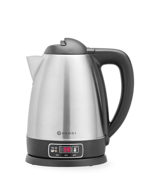 Hendi elektrischer Wasserkocher kabellos 1,8 l mit Temperaturregelung, 209943