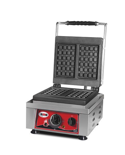GMG Waffeleisen Classico, 2x (10 x 17 x 1,5cm), 50° bis 300°C, feste Backplatte aus Gusseisen, umlaufende Fettfangrinne, KGW2530E