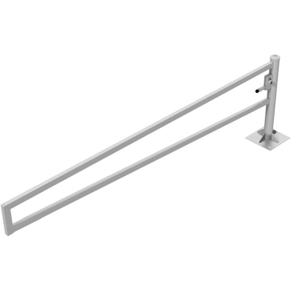 Stein HGS Wegesperre 360° drehbar, 3500 mm / ohne Farbe, DK nach DIN 3223, inkl. Dreikantschlüssel, zum Aufdübeln mit Bodenplatte (360x360mm), 4013.35fp