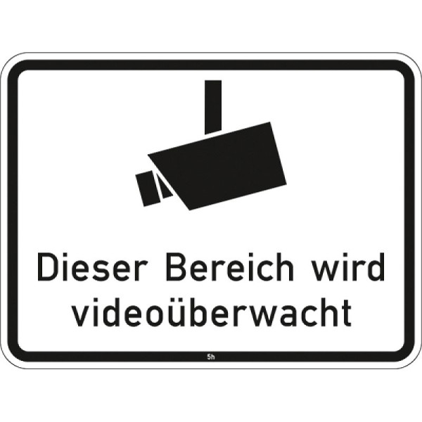 Stein HGS Dieser Bereich wird videoüberwacht - 2842, 450x600mm /RA1/Flachform 3mm, 2842-213