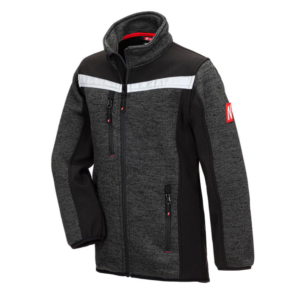 NITRAS MOTION TEX KIDS, Strick-Softshelljacke, schwarz, Größe: 164, VE: 10 Stück, 7190KIDS-164