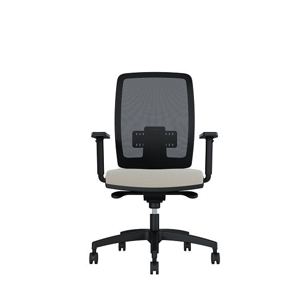 Bisley Bürodrehstuhl Cometa, Rückenlehne mit Netzbezug, Höhenverstellbare Armlehnen, Kunststofffußkreuz, TN9811 chalk, COMENKLRT0015TN9811