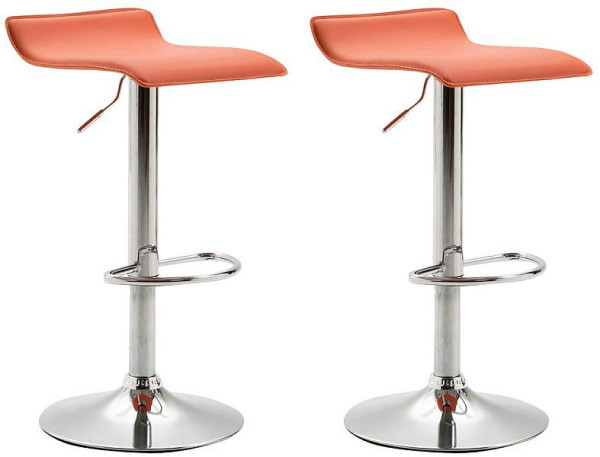 CLP Barhocker Dyn V2 Kunstleder chrom, orange, VE: 2 Stück, 316095