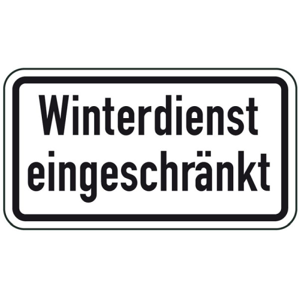 Stein HGS Winterschild/Verkehrszeichen Winterdienst eingeschränkt, 600x330mm, 14166