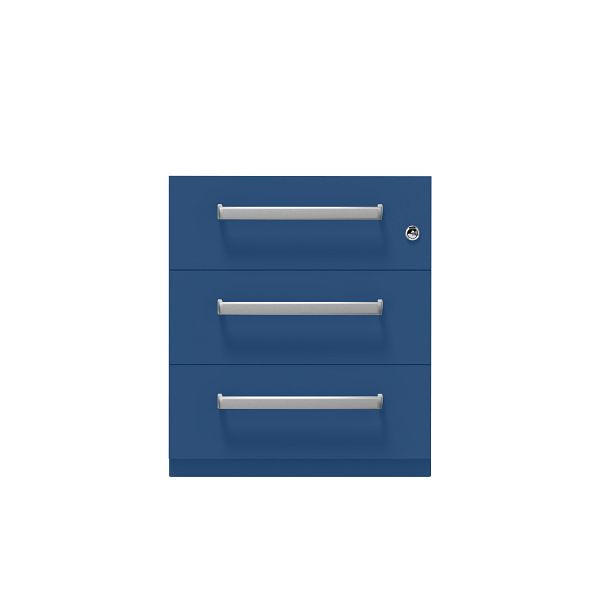 Bisley Rollcontainer Note™, 3 Schubladen, Tiefe 565 mm, Designgriff, 639 oxfordblau, NWH59M7SSS639