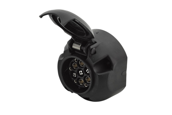 HELLA Steckdose, 12V, 7/6-polig, Kunststoff, Gehäusefarbe: schwarz, DIN/ISO: 1724, 8JB 005 949-031