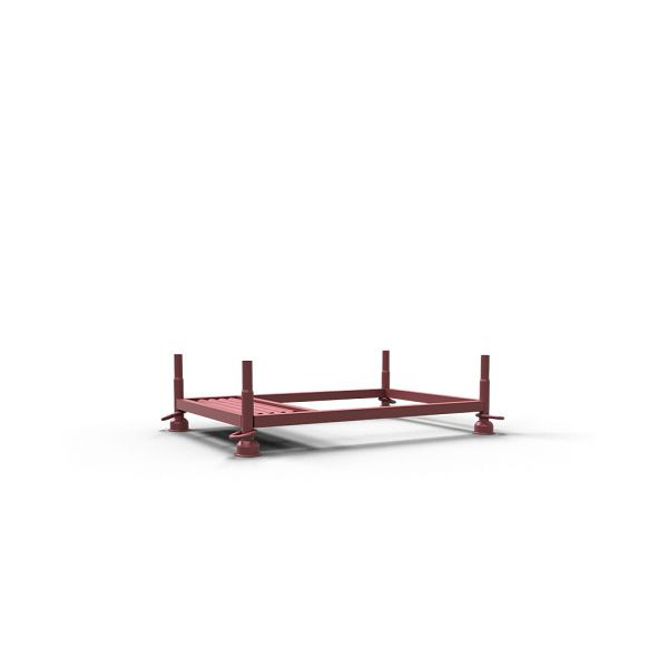 Schake Stapelpalette, Füllmaße 1,20 m x 0,80 m x 0,70 m, Standrohre aus Ø 48,3 mm Rundrohr und Querholme aus 50 x 40 mm, Vierkantrohr gefertigt, 50400-1-0
