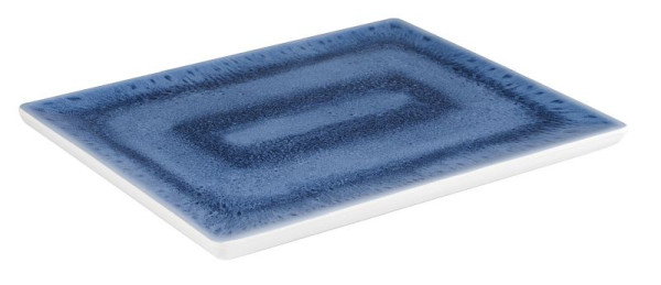 APS GN 1/2 Tablett -BLUE OCEAN-, 32,5 x 26,5 cm, Höhe: 2 cm, Melamin, innen: Dekor, blau, außen: weiß, 84671