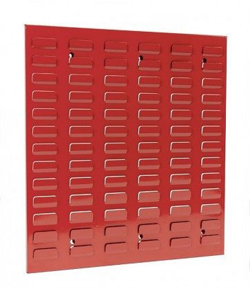 ADB Schlitzplatte, senkrechte Kiemenschlitzung, L456xB493mm, Farbe rot, RAL 3020, 23068
