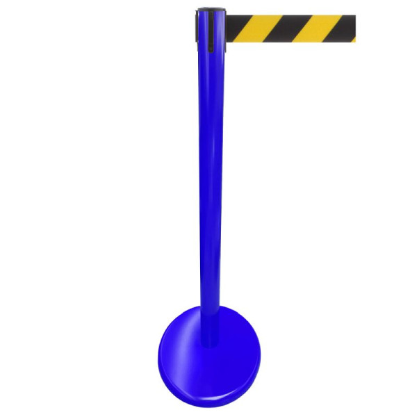 Stein HGS Personenleitsystem -P-LINE Future-, Metall/ blau, schwarz/gelb diagonal (schraffiert), mit Sicherheitsverschluss (selbstlösend), Gurtlänge: 2,3 m, 12793-1703