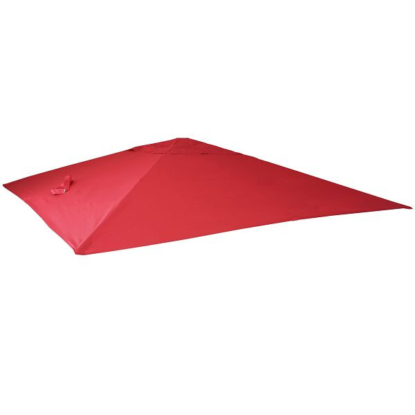 Mendler Ersatz-Bezug für Luxus-Ampelschirm HWC-A96, Sonnenschirmbezug Ersatzbezug, 3x3m (Ø4,24m) Polyester 2,7kg, rot, 153436