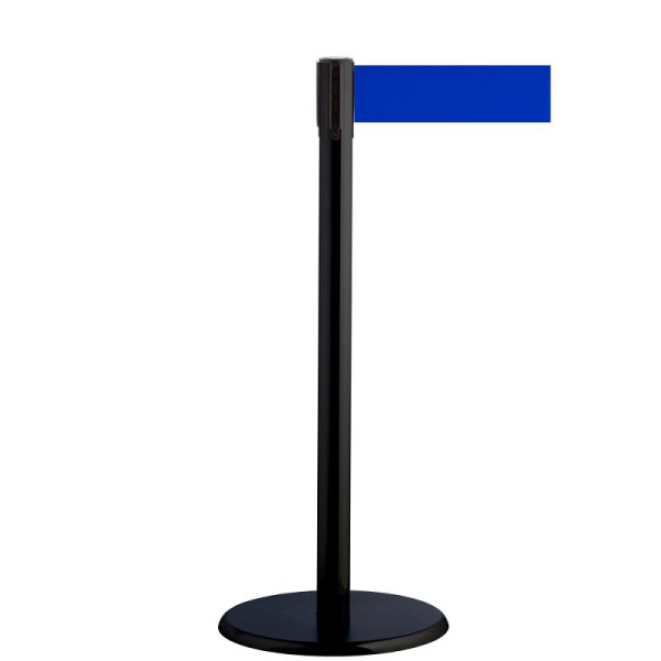 Stein HGS Personenleitsystem 'P-Line Harmony' aus Metall, schwarz, breites Gurtband, blau, 2,3 m, 65863.0003