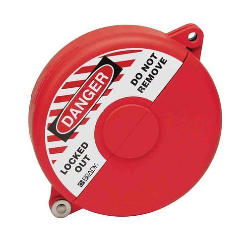 DENIOS Absperrvorrichtung für Durchgangsventile, 165 bis 254 mm, rot, 311949