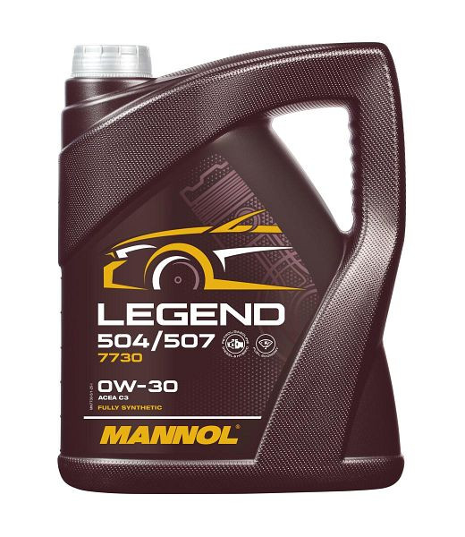 MANNOL Premium-Motorenöl 7730 Legend 504/507 0W-30, VE: 5 l, MN7730-5