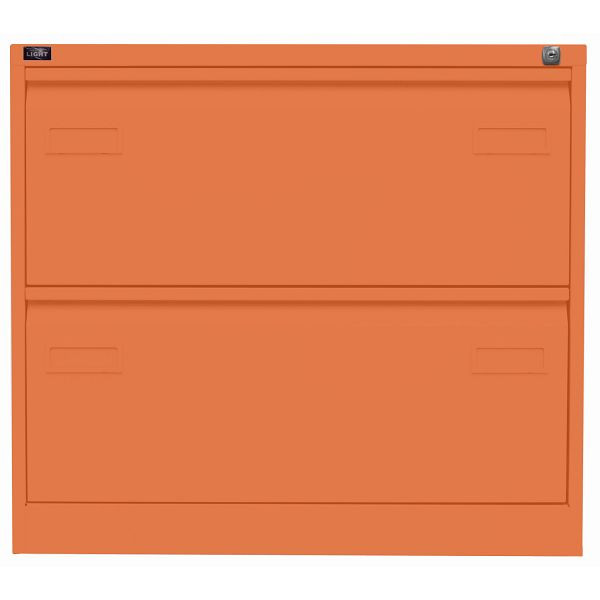 Bisley LIGHT Hängeregistraturschrank LIGHT, doppelbahnig, 2 HR-Schubladen, 603 orange, CDF2603