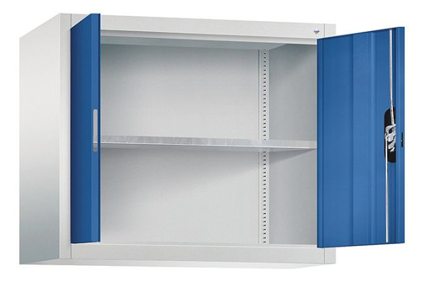 C+P Aufsatzschrank Acurado, H790xB930xT400mm, Farbe: Lichtgrau / Enzianblau, Muldengriff, 9265-009 S10076