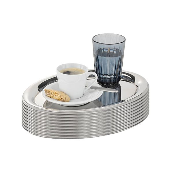 APS Serviertablett KAFFEEHAUS, Edelstahl, 26,5 x 19,5 cm, VE: 10er-Set, 67573
