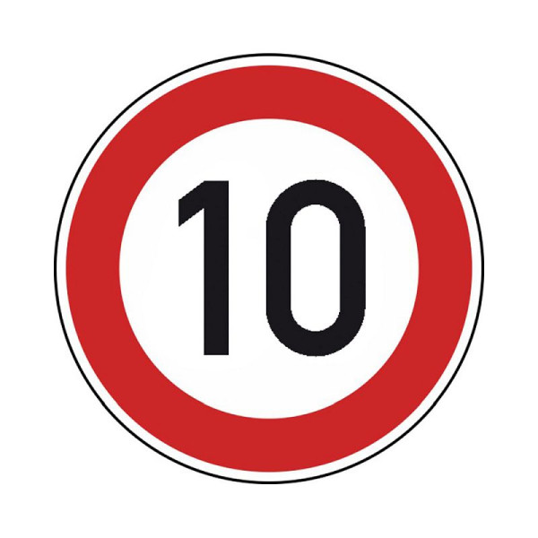 Stein HGS Zulässige Höchstgeschwindigkeit km/h (Wunschangabe) Nr. 274, 10 km/h, 750 mm, RA1, Flachform 3 mm, 274-313-10