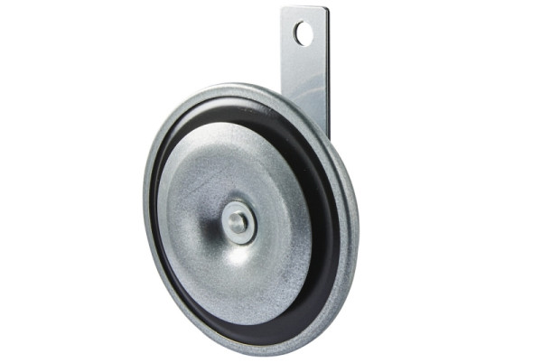 HELLA Horn, M26, 12V, 115dB(A), Frequenzbereich: 400Hz, Hochton, Gehäusefarbe: grau, Flachsteckanschluss, Feutchtigkeitsschutz, 3AL 006 958-811