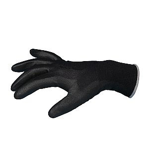 WERO Präzisionshandschuh Soft PU, Größe 6 in schwarz, VE: 12 Paar, 20461942