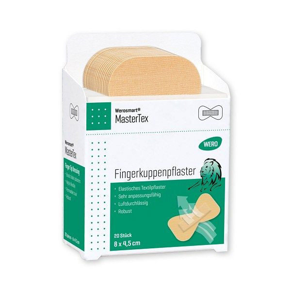 WERO Werosmart MasterTex Fingerkuppenpflaster, 8 x 4,5 cm, VE: 20 Stück, 150210
