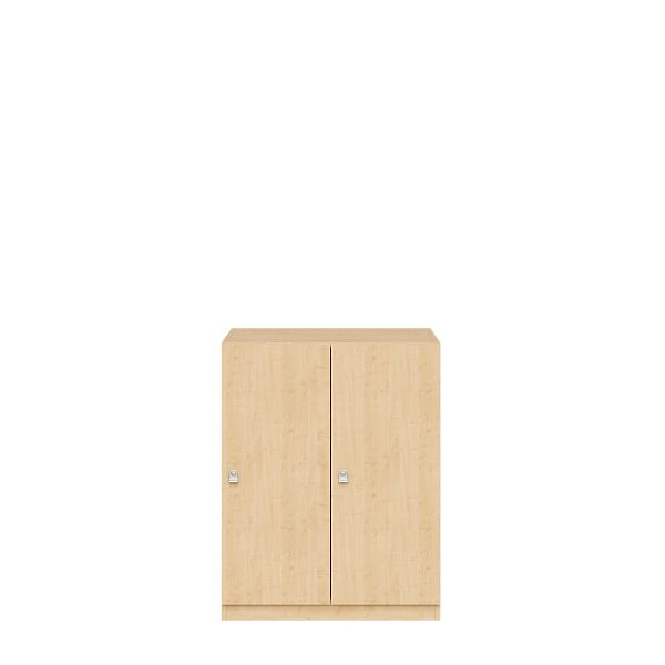 Bisley Lodge Pren, 2 Schließfächer nebeneinander mit jeweils 1 Kleiderstange, Mit Zylinderschloss, H 1018 x B 800 x T 500 mm, 014 ahorn, PNL08101L014