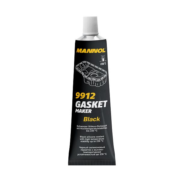 MANNOL Silikondichtstoff schwarz, VE: 85 g, 9912, 4036021991207