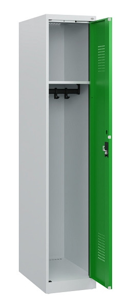 C+P Spind Evolo PLUS, 1 Abteil, 1530x300x500mm, 7035/6037, Zylinderschloss, 0490005-10 S10038
