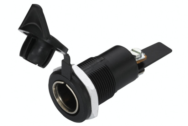 HELLA Steckdose, 2-polig, Schraubanschluss, Stecker: Schraubkontakt, schwarz, DIN/ISO: 4165, 8JB 004 777-011