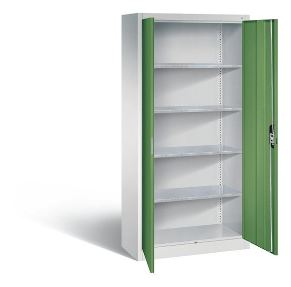 C+P Werkzeugschrank Acurado, H1950xB930xT400mm, Farbe: Lichtgrau / Resedagrün, Muldengriff, 8920-00 S10891