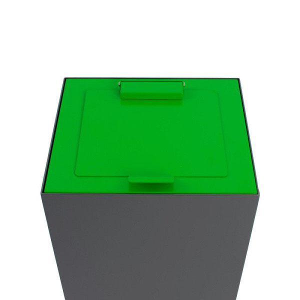 STEIN HGS Top mit Klappendeckel für modulare Abfalltrennanlage, 90 Liter, grün, 83902.0007