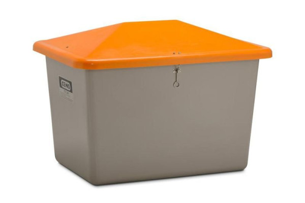 Cemo Streugutbehälter 700 l ohne Entnahme, grau/orange, 10835