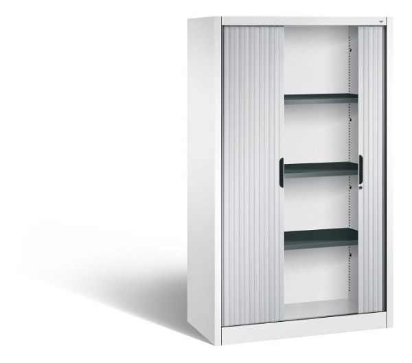 C+P Rollladenschrank Omnispace, H1660xB1000xT420mm, Farbe: Verkehrsweiß / Weißaluminium, Griffmulde, 4 OH, 3212-00 S10113