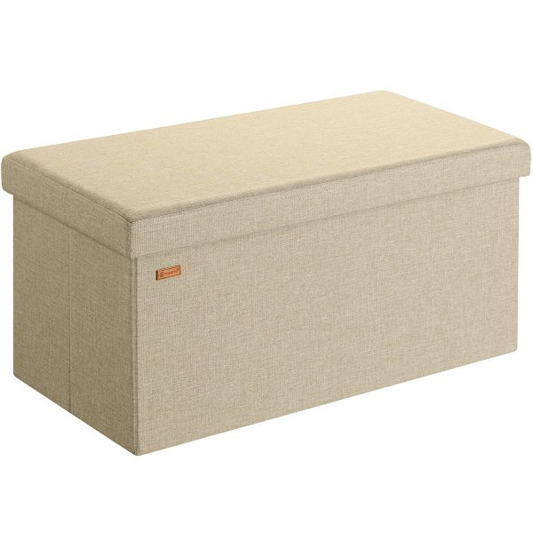casaria Sitzbank Beige 76x38x38cm MDF faltbar, 109839