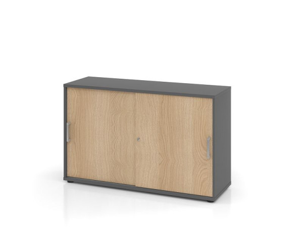 Hammerbacher Schiebetürschrank 2OH 120cm CE Graphit/Eiche, V1752S/G/E/CE