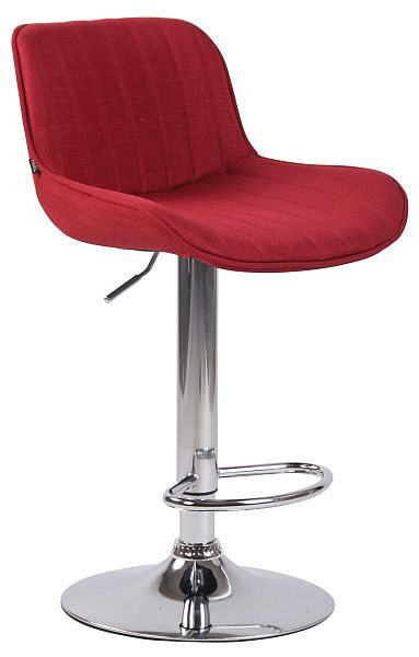 CLP Barhocker Lentini Stoff chrom, rot, 318245, 4251756454791