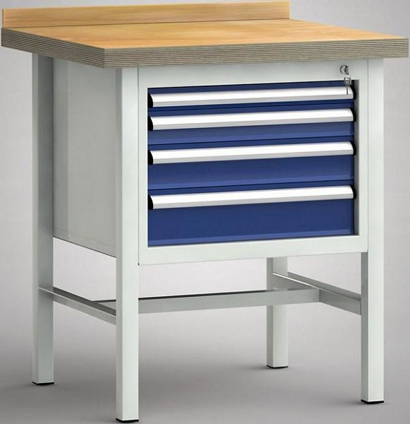 KLW Profi-Werkbank - 1500 x 700 x 905 mm L x T x H (ERGO-Version), 50EA/75EA/100EA/125EA, WP058E-0750M45-E7021